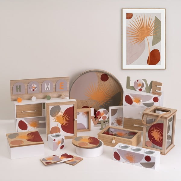 Škatle za shranjevanje v kompletu 2 ks s pokrovom/dekorativne ø 17x6,5 cm – Casa Selección-image-1