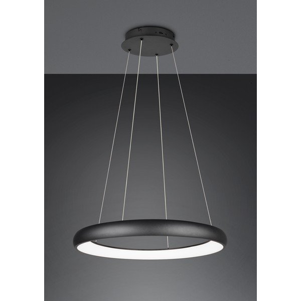 Črna LED zatemnitvena viseča svetilka s kovinskim senčilom ø 75 cm Cardona – Trio-image-2