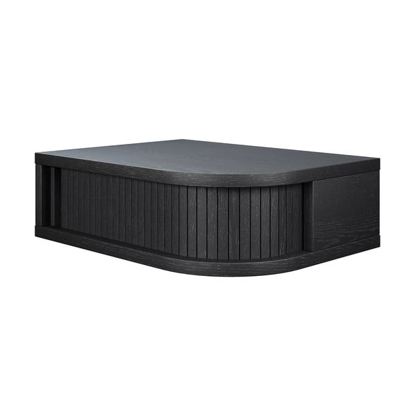 Črna nočna omarica v hrastovem dekorju Farsta – Woodman-image-2