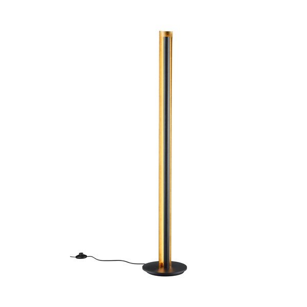 Črna LED zatemnitvena stoječa svetilka (višina 142,5 cm) Texel – Trio