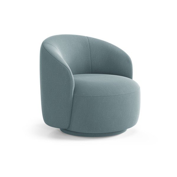 Svetlo moder vrtljiv fotelj Letizia – Micadoni 