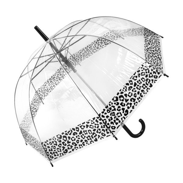 Transparentni dežnik Ambiance Leopard, ⌀ 85 cm