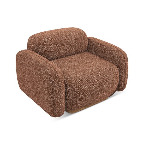 Oranžen/rjav fotelj Ailani – Makamii-image-3