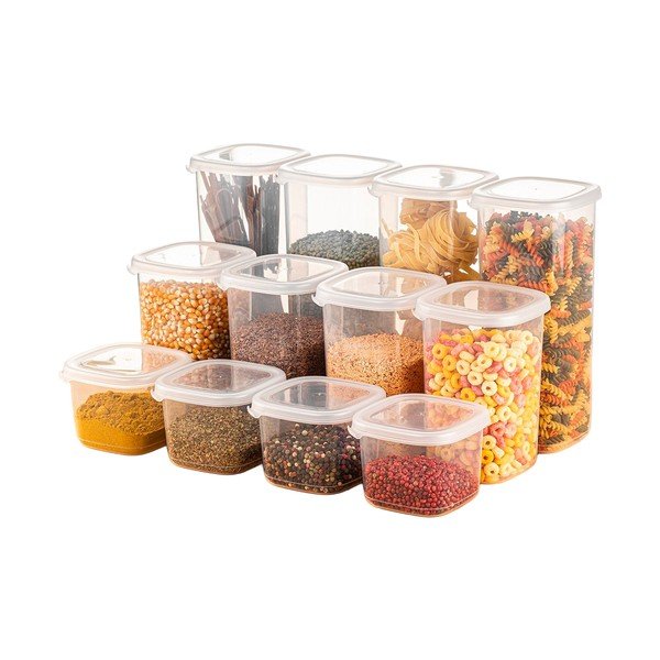 Posode za shranjevanje v kompletu 12 ks živil Fresco – Hermia