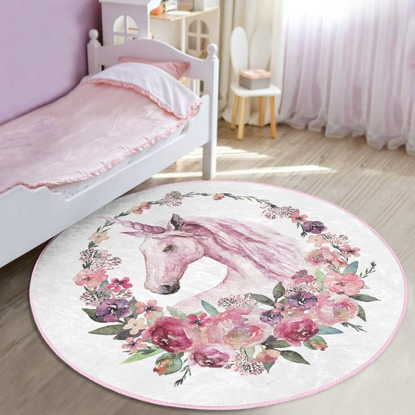 Rožnata otroška preproga ø 120 cm Comfort – Mila Home-image-3