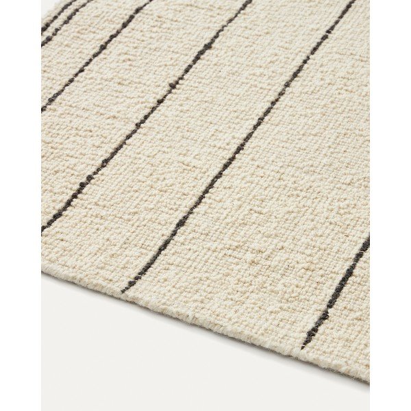 Kremno bela volnena preproga 160x230 cm Micol – Kave Home-image-3
