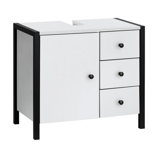 Bela omarica za pod umivalnik 60x55 cm Chris – Støraa