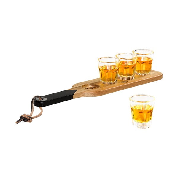 Lesena servirna deska in 4 kozarci Gentlemen's Hardware-image-3