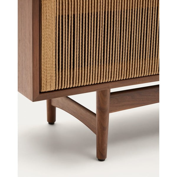 Rjava TV omarica v orehovem dekorju 200x50 cm Elan – Kave Home-image-4