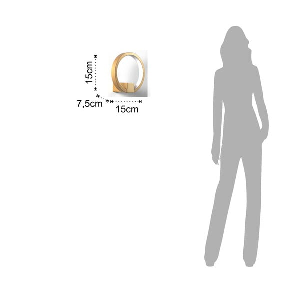 Stenska svetilka v zlati barvi Tomasucci Ring, ø 15 cm-image-3