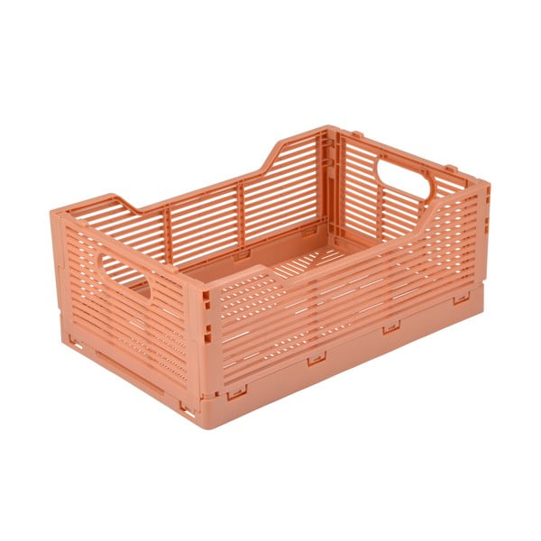 Rožnato-oranžna plastična škatla za shranjevanje 30x20x11.5 cm – Homéa
