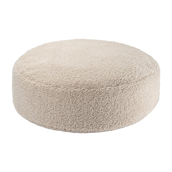 Svetlo rjava otroška vreča za sedenje iz tkanine bouclé Round – Wigiwama