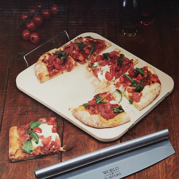 Pladenj z rezalnikom za pico Kitchen Craft Italia-image-1