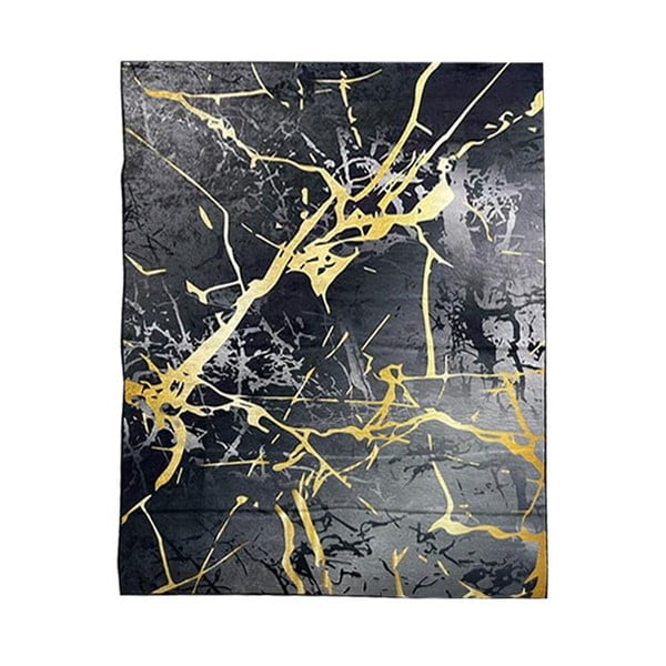 Črno-zlata preproga 180x120 cm Modern Design - Rizzoli