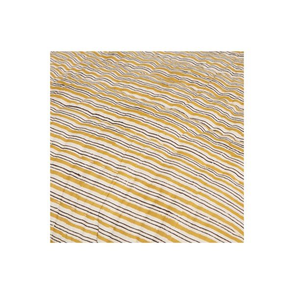 Gorčično rumeno bombažno pregrinjalo za zakonsko posteljo 220x265 cm Chevron – BePureHome-image-4