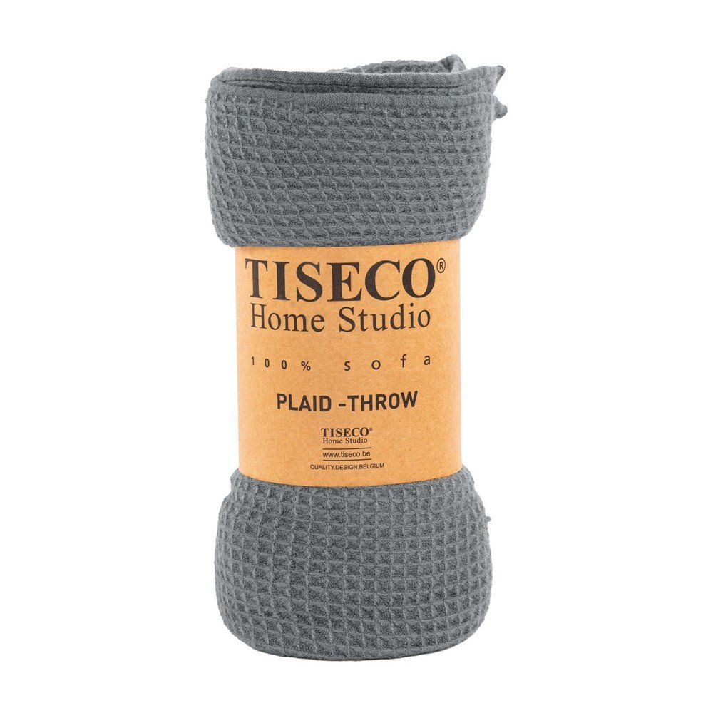 Sivo posteljno pregrinjalo Tiseco Home Studio Mini Waffle