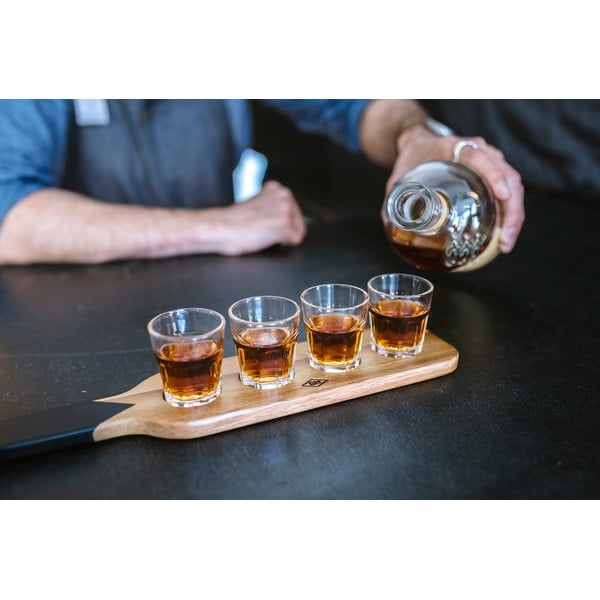 Lesena servirna deska in 4 kozarci Gentlemen's Hardware-image-4