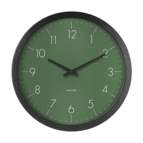 Stenska ura iz zelenega jelkinega lesa Karlsson Dainty