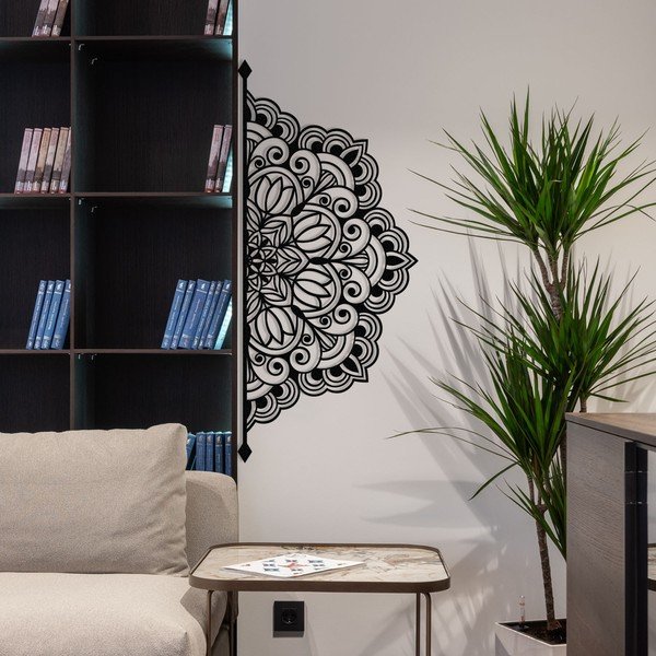 Kovinska stenska dekoracija 160x70 cm Mandala – Wallity-image-3