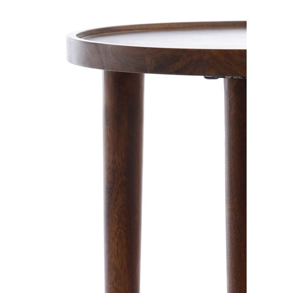 Okrogla stranska mizica iz masivne akacije ø 45 cm Qiano – Light & Living-image-4