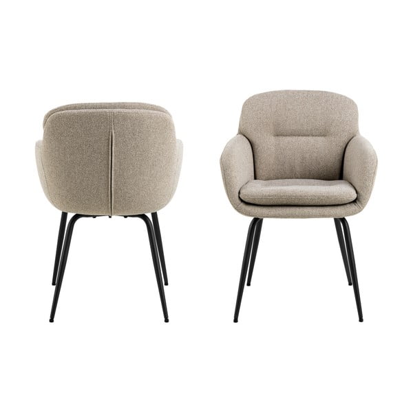 Bež oblazinjen jedilni stol z nasloni za roke Dora – Actona-image-4