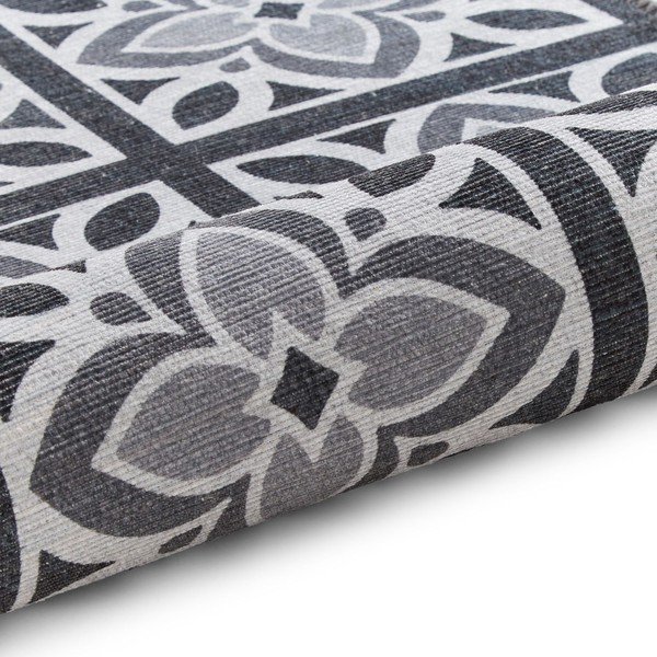 Temno siv pralen tekač 76x230 cm Victoria Grey – Think Rugs-image-3