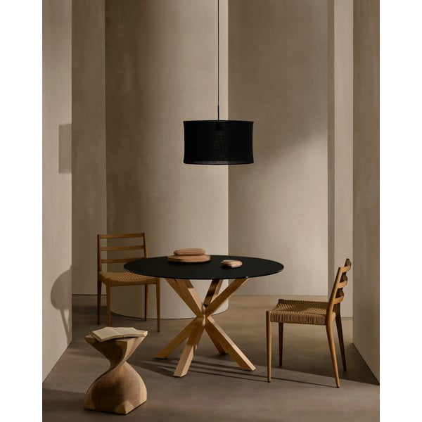 Okrogla jedilna miza s stekleno mizno ploščo ø 120 cm Argo – Kave Home-image-1