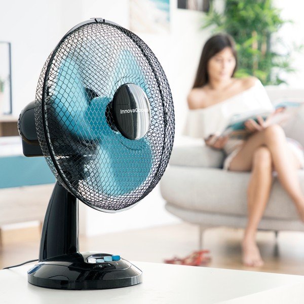 Črn ventilator InnovaGoods Desk-image-4