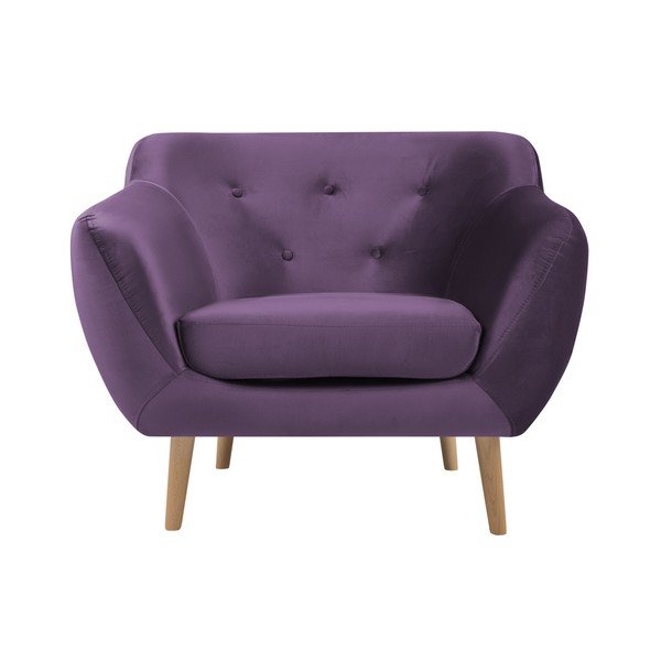 Vijoličen fotelj Mazzini Sofas Amelie