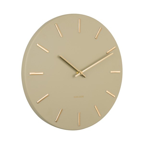 Olivno zelena stenska ura Karlsson Charm, ø 30 cm-image-2