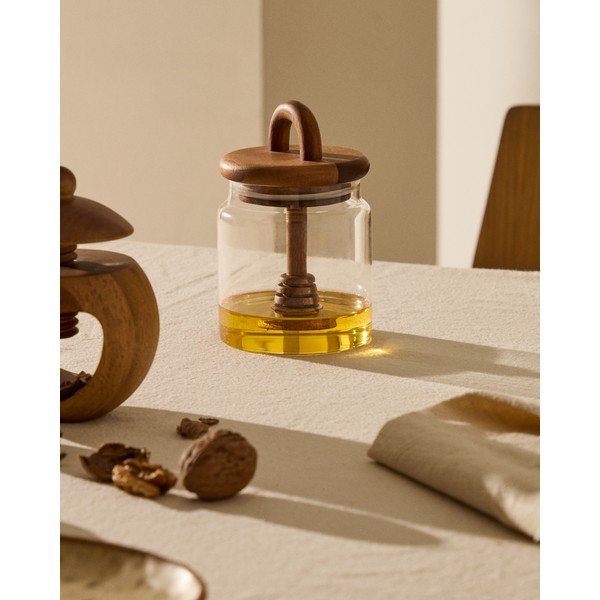 Steklena posoda za shranjevanje za med Nukha – Kave Home-image-1