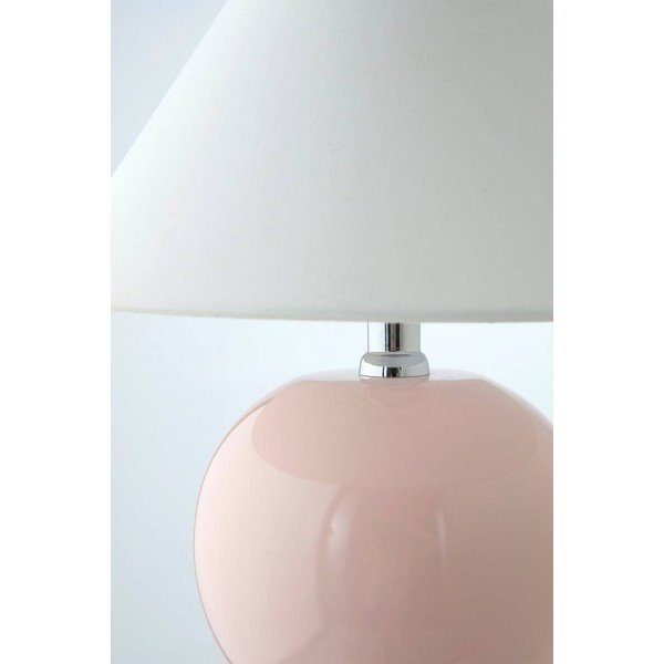 Svetlo rožnata/kremno bela keramična namizna svetilka (višina 29 cm) Karamell – Jotex-image-4