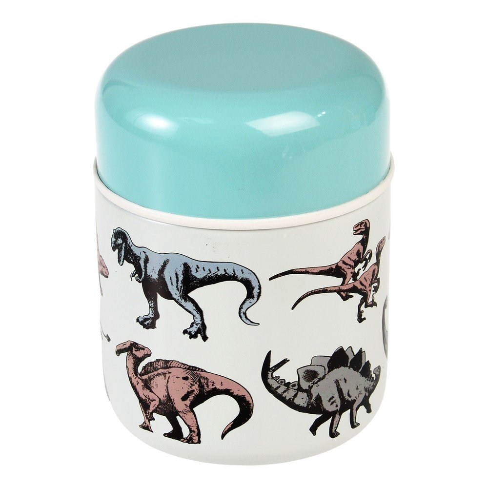 Modro-kremno bela otroška termovka za hrano 280 ml Prehistoric Land