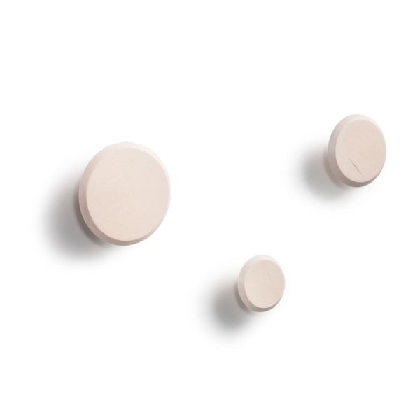 Leseni stenski obešalniki v kompletu 3 ks v naravni barvi Nadua – Kave Home