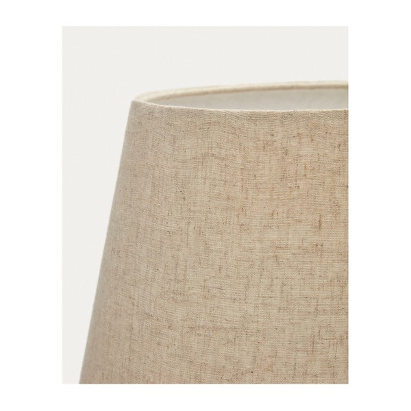 Črna/bež namizna svetilka s tekstilnim senčnikom (višina 60 cm) Torrent – Kave Home-image-4