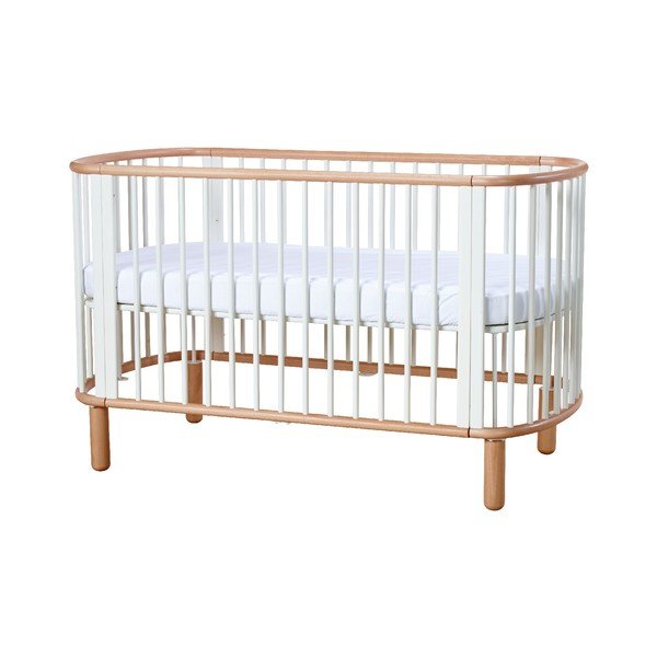 Otroška posteljica iz belega bukovega lesa Flexa Baby, 70 x 140 cm-image-4