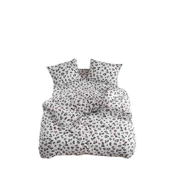 Sivo-bela 3-delna enojna podaljšana posteljnina z rjuho 160x220 cm Modern – Mila Home