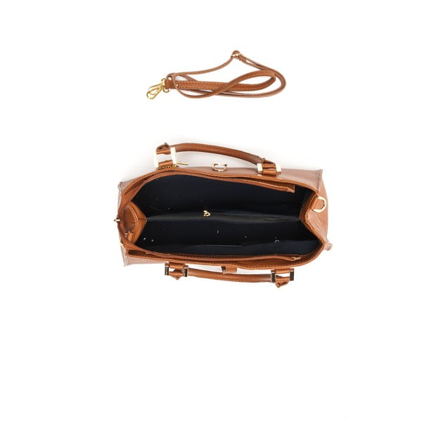 Elegantna usnjena torbica 1078 Cognac-image-4