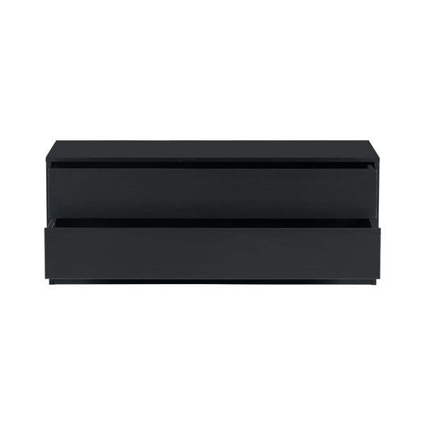 Črna modularna TV omarica iz masivnega bora 100x40 cm Finca – WOOOD-image-2