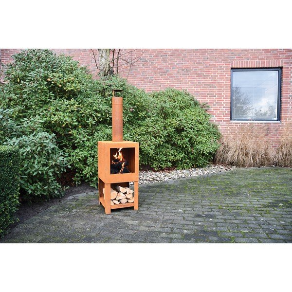 Kvadratni kamin na terasi Esschert Design-image-1