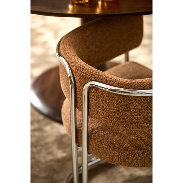 Svetlo rjav oblazinjen jedilni stol z nasloni za roke Adante – Light & Living-image-1