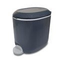 Temno siv plastičen koš za smeti s pedalom 3,5 l – Addis