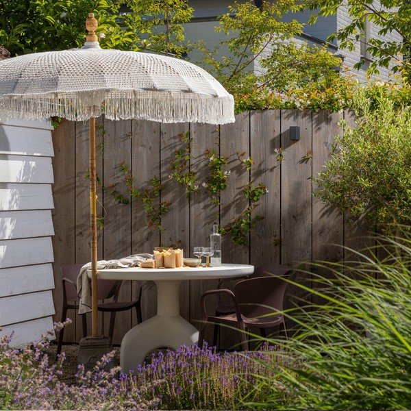 Plastična okrogla vrtna miza ø 120 cm Luno – WOOOD-image-3