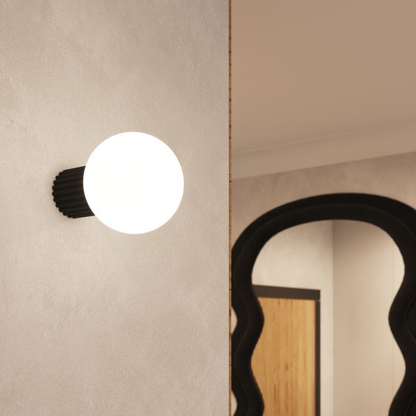 Črna stenska svetilka ø 12 cm Orbital – Sollux-image-1