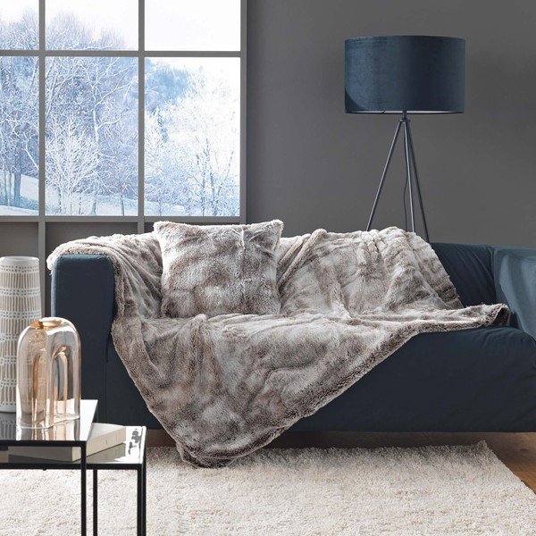 Okrasna blazina iz umetnega krzna 45x45 cm Antartic – douceur d'intérieur-image-1