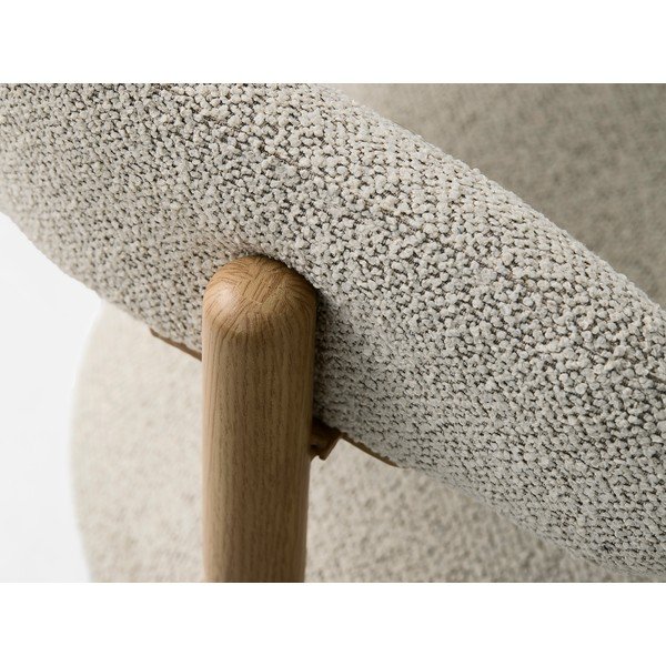 Kremno bel/v naravni barvi oblazinjen jedilni stol z nasloni za roke Frances – Unique Furniture-image-4