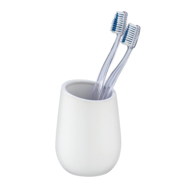 Bel keramični lonček za zobno ščetko Wenko Badi-image-1