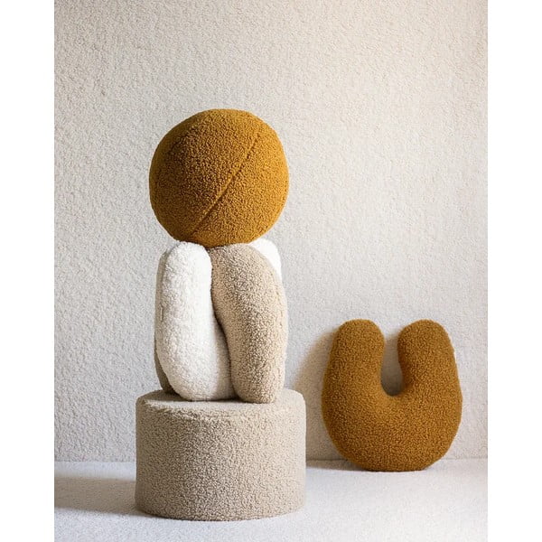 Rjava otroška blazina bouclé Ball – Wigiwama-image-4