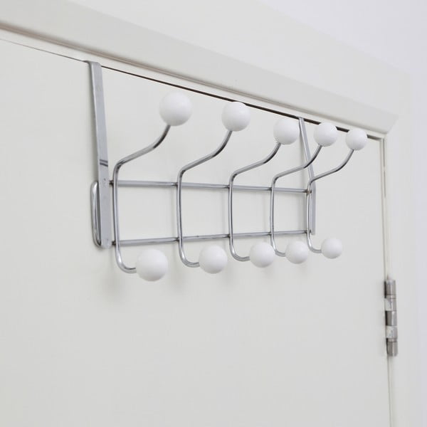 Kovinski obešalnik za vrata v srebrni barvi 40,5 cm Jaxen – Premier Housewares-image-1