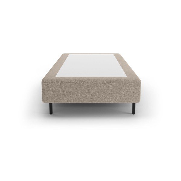 Bež oblazinjena postelja brez vzglavja 90x200 cm Whale – Micadoni -image-2